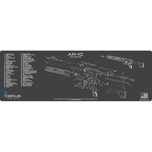 MAT-BIG-AR10-SCH-GRY - Podložka pro čištění zbraní AR10 SCHEMATIC RIFLE CHAR GRAY